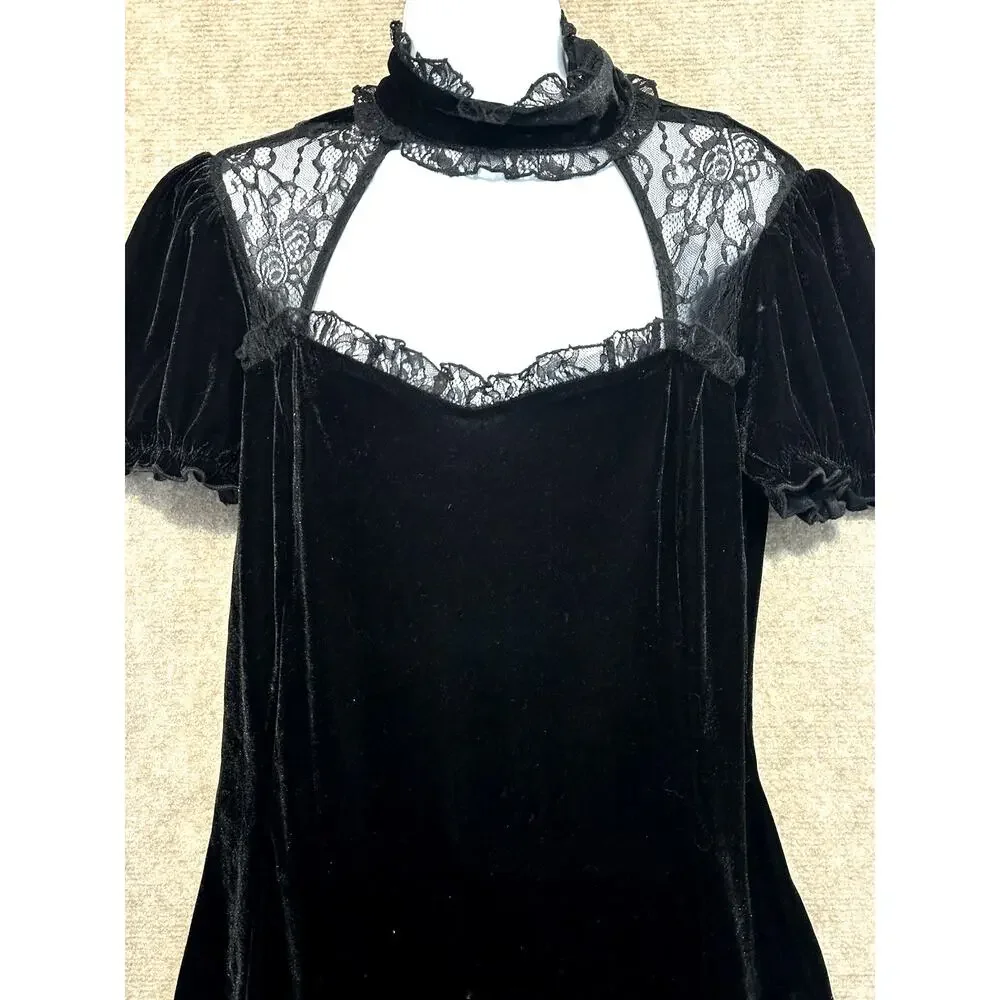 NWT Killstar Dress Sz XL Julienne Punk Goth Princess Cyber Pinup Witchy Velvet - Picture 6 of 16